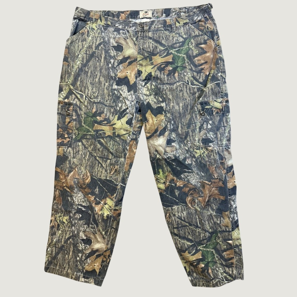 Mossy Oak Cargo Pants Mens 2XL Camo Adjustable Waist Utility Explorer Midweight